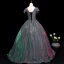 Vintage / Retro Silver Prom Dresses 2019 A-Line / Princess V-Neck Sequins Short Sleeve Backless Floor-Length / Long Formal Dresses