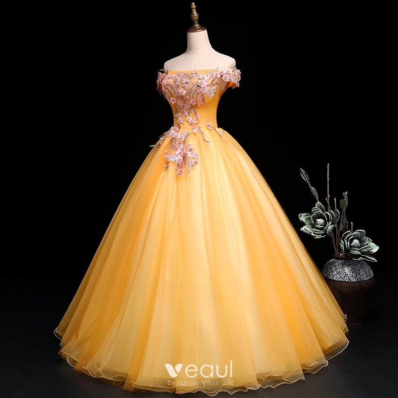 Yellow quinceanera dresses 2019 discount