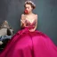 Chic / Beautiful Fuchsia Prom Dresses 2019 A-Line / Princess V-Neck Lace Flower Bow Sequins Sleeveless Backless Floor-Length / Long Formal Dresses