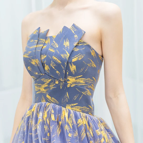 Modern / Fashion Gradient-Color Prom Dresses 2019 A-Line / Princess Strapless Sleeveless Backless Floor-Length / Long Prom Formal Dresses