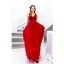 Chic / Belle Rouge Robe De Bal 2019 Princesse V-Cou Perlage En Dentelle Fleur Noeud Sans Manches Dos Nu Longue Robe De Ceremonie