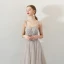 Élégant Champagne Robe De Soirée 2018 Princesse Perlage Cristal De l'épaule Dos Nu Sans Manches Longue Robe De Ceremonie