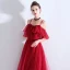 Chic / Beautiful Burgundy Evening Dresses  2019 A-Line / Princess Spaghetti Straps Beading Crystal Sleeveless Backless Floor-Length / Long Evening Party Formal Dresses