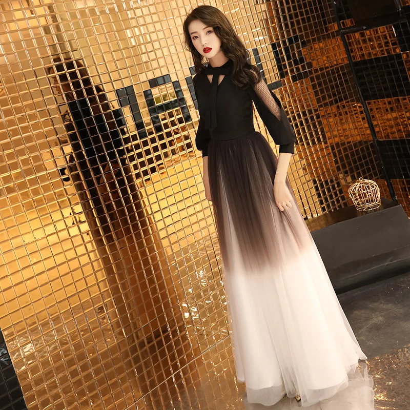 Party Dress 2019 Formal Gowns Chic Beautiful Gradient-Color Evening Dresses  2019 A-Line