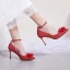 Sparkly Sølv Brudesko 2019 Krystall Paljetter Ankelstropp 9 cm Stiletthæler Spisse Pumps