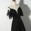 Chic / Beautiful Black Evening Dresses  2019 A-Line / Princess Spaghetti Straps Short Sleeve Backless Floor-Length / Long Formal Dresses