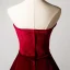 Chic / Beautiful Burgundy Evening Dresses  2019 A-Line / Princess Suede Spaghetti Straps Sleeveless Floor-Length / Long Evening Party Formal Dresses
