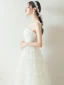 Simple Ivoire Robe De Mariée 2019 Princesse Noeud Bretelles Spaghetti Appliques Sans Manches Dos Nu Longue