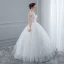 Sexy White Wedding Dresses 2018 Ball Gown Lace Flower Sweetheart Backless Sleeveless Floor-Length / Long Wedding