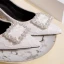 Fine Elfenben Brudesko 2019 Lær Blonder Rhinestone Spenne 7 cm Stiletthæler Spisse Bryllup Pumps