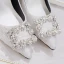 Classy Ivory Wedding Shoes 2019 Leather Lace Rhinestone 7 cm Stiletto Heels Pointed Toe Wedding Pumps