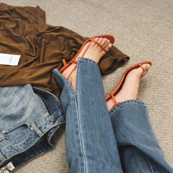 Modern / Fashion Modest / Simple Yellow Casual Womens Sandals 2019 Ankle Strap 6 cm Stiletto Heels Open / Peep Toe Sandals