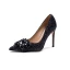 Charming Silver Evening Party Pumps 2019 Leather Crystal Sequins 10 cm Stiletto Heels Pointed Toe Pumps