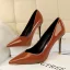 Enkel Svart Kontor Pumps 2019 Patent Lær 9 cm Stiletthæler Spisse Pumps