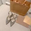 Glitzernden Silber Brautschuhe 2019 Leder Kristall Pailletten Knöchelriemen 6 cm Stilettos Spitzschuh Hochzeit Hochhackige