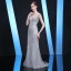 Luxury / Gorgeous Gold Evening Dresses  2019 Trumpet / Mermaid Scoop Neck Beading Sequins Pearl Crystal Rhinestone Sleeveless Sweep Train Formal Dresses