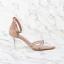Sexy Beige Cocktail Party Rhinestone Womens Sandals 2021 Ankle Strap 7 cm Stiletto Heels Open / Peep Toe Sandals High Heels