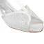 Elegante Ivory / Creme Perle Spitze Blumen Satin Brautschuhe 2021 3 cm Low Heel Stilettos Peeptoes Hochzeit Hochhackige