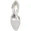 Elegant Ivory Satin Lace Wedding Shoes 2021 T-Strap 5 cm Thick Heels Pointed Toe Wedding High Heels
