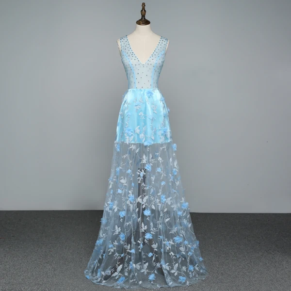 Sexy Noire Transparentes Robe De Soirée 2019 Princesse V-Cou Appliques En Dentelle Fleur Perle Faux Diamant Sans Manches Dos Nu Longue Robe De Ceremonie
