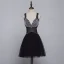 Sexy Lavande Robe De Cocktail 2019 Princesse V-Cou Perlage Faux Diamant Sans Manches Dos Nu Courte Robe De Ceremonie