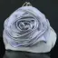 Fée Des Fleurs Argenté Pochette Fleur Faux Diamant Velour Mariage Cocktail Soirée 2019 Accessorize