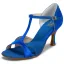 Vintage / Retro Red Prom Latin Dance Shoes 2021 7 cm Stiletto Heels T-Strap Open / Peep Toe Womens Sandals High Heels