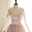 Elegante Rosa Ballkleider 2019 A Linie Off Shoulder Schleife Ärmellos Rückenfreies Lange Festliche Kleider