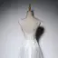 Elegant White Wedding Dresses 2018 A-Line / Princess Lace Appliques See-through Scoop Neck Backless Sleeveless Floor-Length / Long Wedding