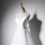 Modest / Simple Ivory Wedding Dresses 2018 A-Line / Princess Bow Spaghetti Straps Backless Sleeveless Sweep Train Wedding