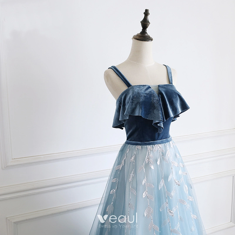 galaxy blue black starry fairy dress Starry Night Long fairy dress – Galartsy main image 1