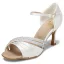 Modern / Fashion Bronze Prom Rhinestone Latin Dance Shoes 2021 7 cm Stiletto Heels Open / Peep Toe Womens Sandals High Heels