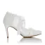 Eleganta Elfenben Satin Brudskor 2021 Rosett Pärla Spets Blomma 8 cm Stilettklackar Spetsiga Bröllop Pumps Högklackade