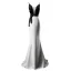 Classy Black White Evening Dresses  2019 Trumpet / Mermaid Spaghetti Straps Sleeveless Backless Sweep Train Formal Dresses