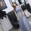 Modern / Fashion Ocean Blue Evening Dresses  2019 A-Line / Princess Scoop Neck Beading Sequins Lace Flower Sleeveless Backless Floor-Length / Long Formal Dresses