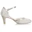 Mode Champagne En Dentelle Chaussure De Mariée 2021 Satin 6 cm Talons Aiguilles À Bout Rond Mariage Talons Hauts