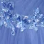 Chic / Belle Bleu Robe De Soirée 2019 Princesse V-Cou Perlage Paillettes En Dentelle Fleur 3/4 Manches Dos Nu Noeud Longue Robe De Ceremonie