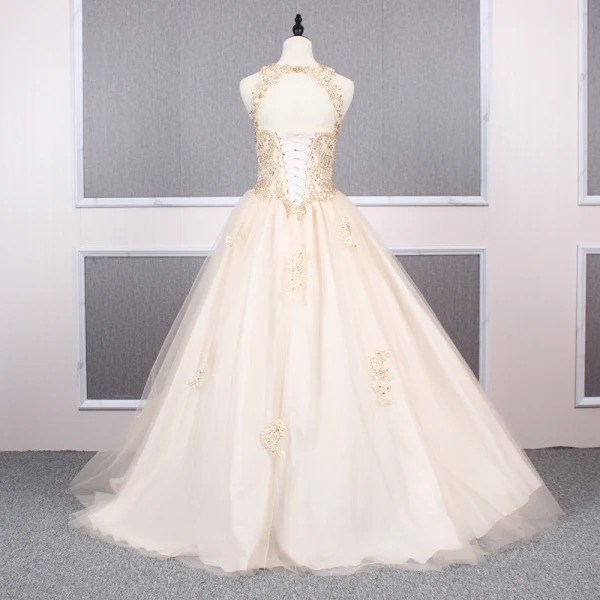 Elegant Royal Blue Prom Dresses 2019 A-Line / Princess Scoop Neck Beading Crystal Sequins Lace Flower Sleeveless Backless Floor-Length / Long Formal Dresses