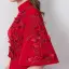 Chinese style Vintage / Retro Burgundy Evening Dresses  2019 A-Line / Princess High Neck 3D Lace Pearl Appliques Bell sleeves Floor-Length / Long Formal Dresses