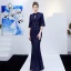 Scintillantes Couleur Unie Champagne Robe De Soirée 2019 Trompette / Sirène Encolure Dégagée Paillettes Ceinture 3/4 Manches Longue Robe De Ceremonie