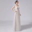 Charmant Ivory / Creme Brautkleider / Hochzeitskleider 2021 A Linie Tiefer V-Ausschnitt Perlenstickerei Pailletten Ärmellos Rückenfreies Lange Hochzeit