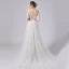 Modern / Fashion Ivory Wedding Dresses 2021 A-Line / Princess Beading Pearl Sequins Lace Flower Deep V-Neck Sleeveless Backless Sweep Train Wedding
