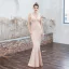 Chic / Beautiful Dark Green Evening Dresses  2019 Trumpet / Mermaid High Neck Beading Sleeveless Backless Floor-Length / Long Formal Dresses