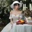 High-end Champagne Wedding Dresses 2019 A-Line / Princess Off-The-Shoulder Beading Lace Flower Short Sleeve Backless Cathedral Train