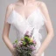 Charmant Champagne Plage Robe De Mariée 2019 Trompette / Sirène Bretelles Spaghetti En Dentelle Fleur Sans Manches Dos Nu Train De Balayage