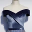 Charmant Marineblau Abendkleider 2019 A Linie Off Shoulder Glanz Tülle Pailletten Ärmellos Rückenfreies Lange Festliche Kleider