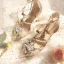 Charming Champagne Evening Party Womens Shoes 2019 Leather Rhinestone T-Strap 8 cm Stiletto Heels Pointed Toe High Heels