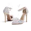 Charmant Multifarben Brautschuhe 2019 Knöchelriemen Kristall Strass 11 cm Stilettos Spitzschuh Hochzeit Hochhackige