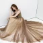 Chic / Belle Marron Robe De Soirée 2019 Princesse Bretelles Spaghetti Sans Manches Dos Nu Longue Robe De Ceremonie