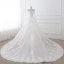 Chic / Belle Robe Boule Robe De Mariée 2017 Manches Longues Appliques Paillettes En Dentelle Trompette / Sirène Détachable Chapel Train